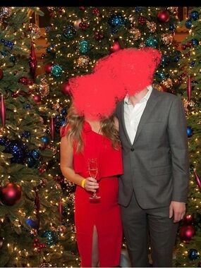 Minuet One-Shoulder Red Evening Dress SZ M